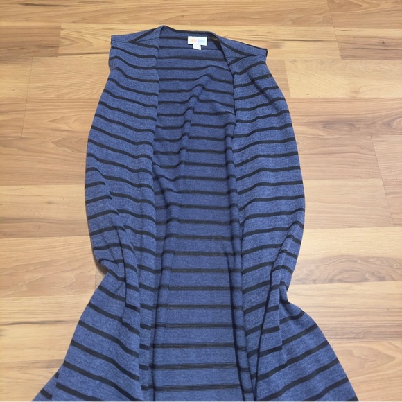 LuLaRoe Navy and Black Striped Dress - Picture 3 of 8